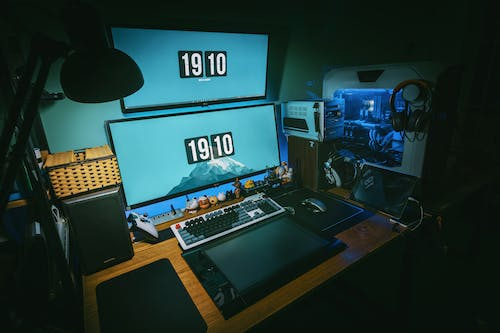 a desktop setup