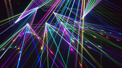 laser lights in multicolor